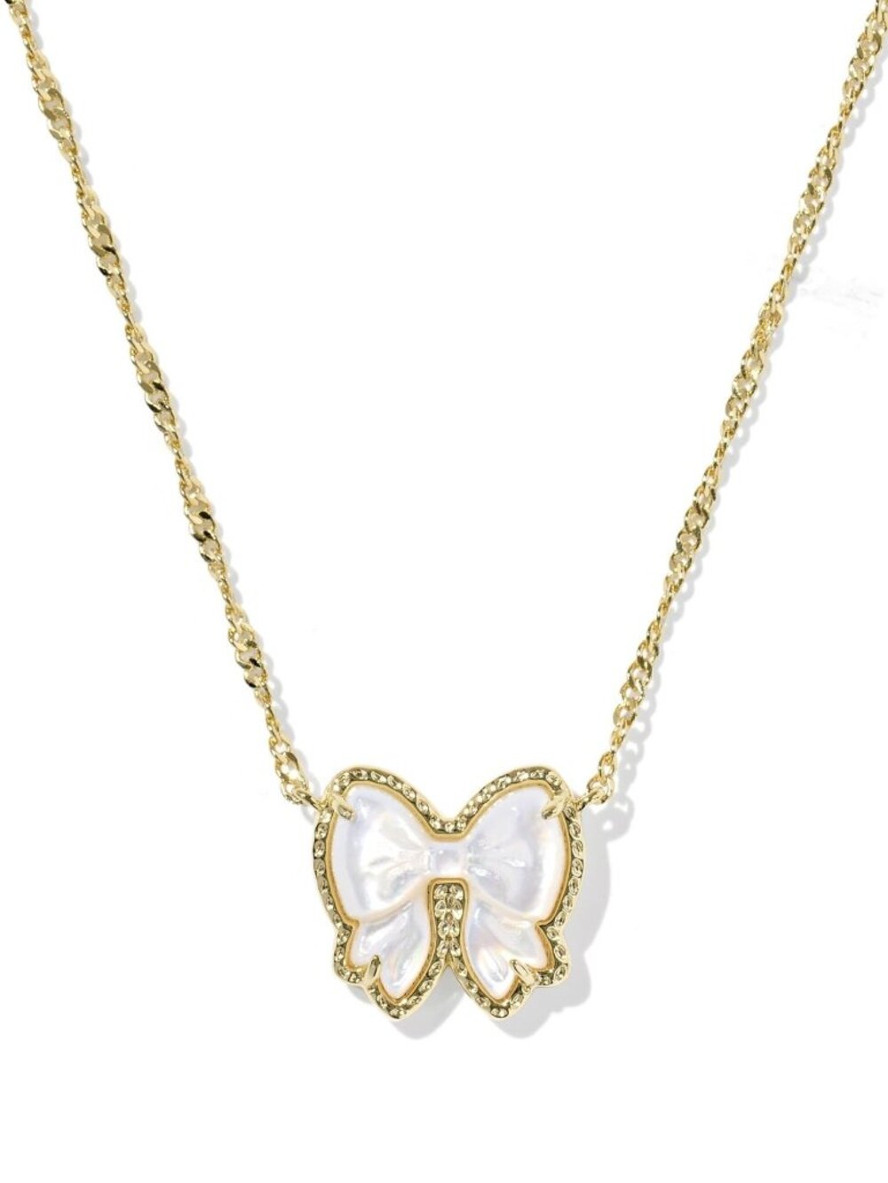 Haley Bow Gold Short Pendant Necklace